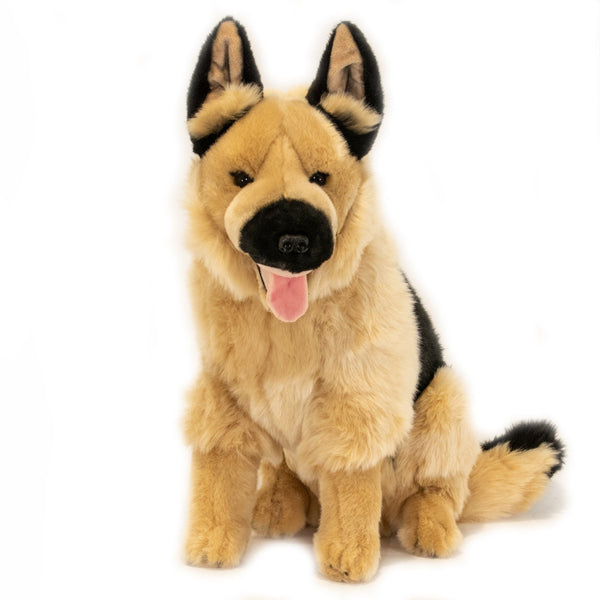 Realistic Medium Size German Shepherd Plush Stuffed Dog Size 42cm/16.5