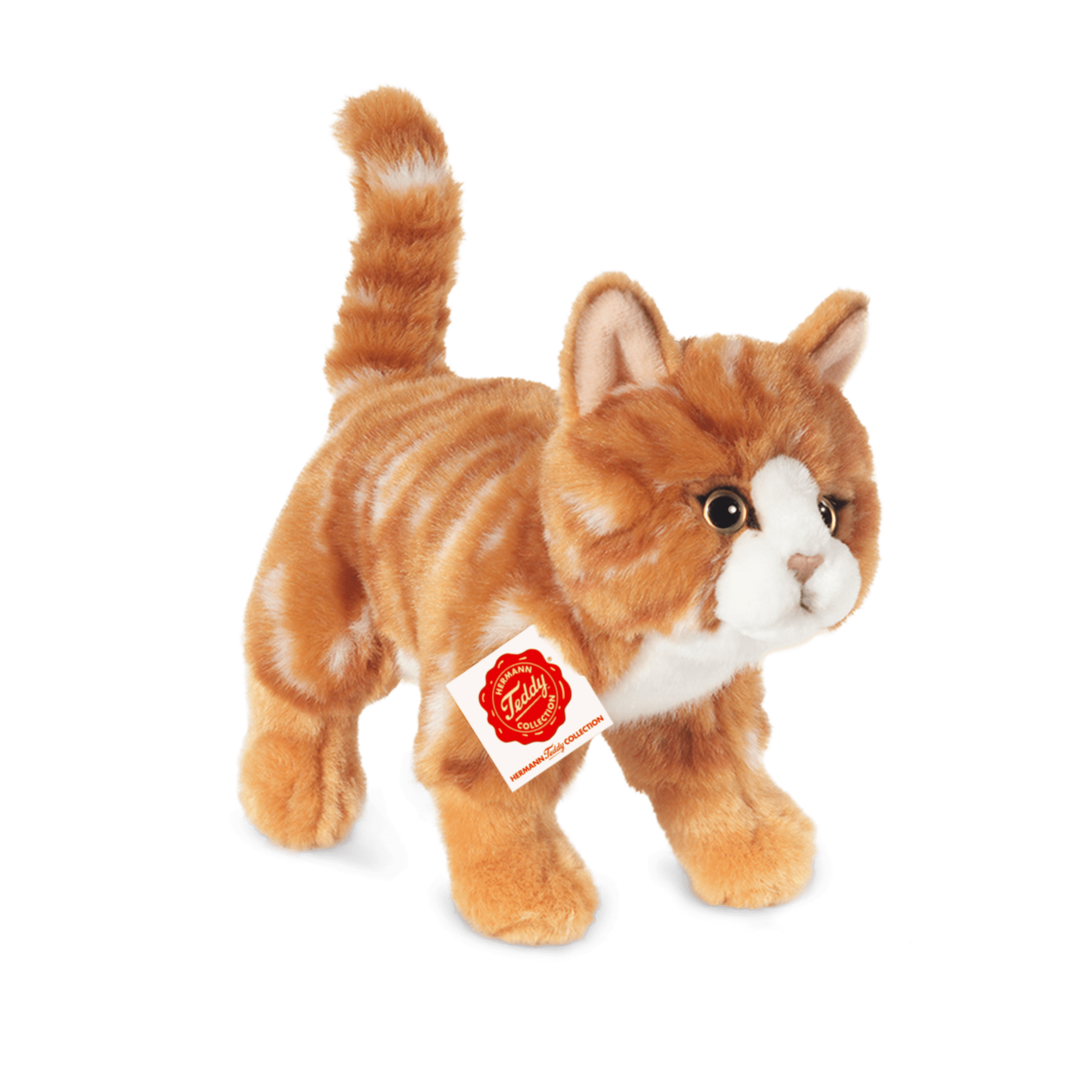 Teddy Hermann Teddy Hermann - Cat standing red tiger 20 cm - Plush toys - Soft toys