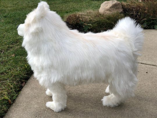 The Pink Pigs Plush Animals JoJo Our Life Size Samoyed Plush Dog