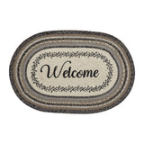 VHC Brands VHC Brands - Floral Vine Jute Oval Rug Welcome 20x30
