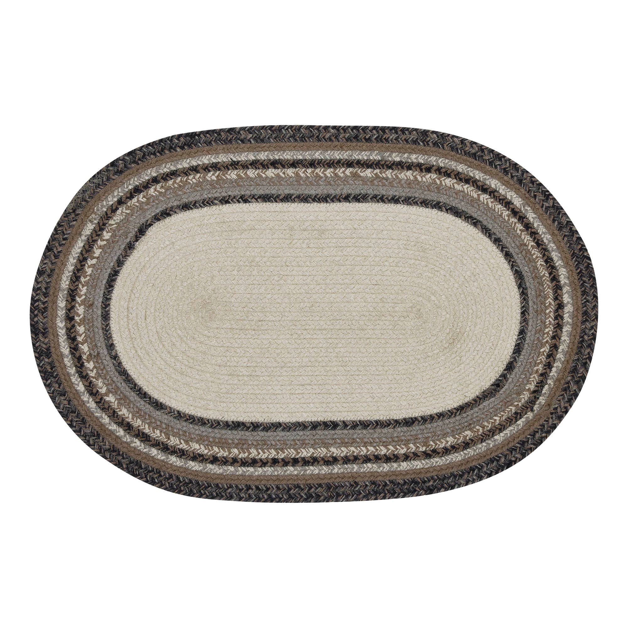 VHC Brands VHC Brands - Floral Vine Jute Oval Rug Welcome 20x30
