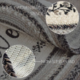 VHC Brands VHC Brands - Floral Vine Jute Rug Oval Welcome w/ Pad 27x48