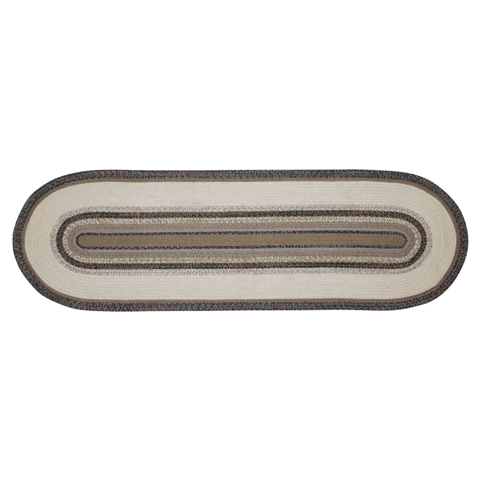 VHC Brands VHC Brands - Floral Vine Jute Rug/Runner Oval w/ Pad 24x78