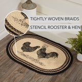 VHC Brands VHC Brands - Sawyer Mill Charcoal Poultry Jute Rug Oval 20x30