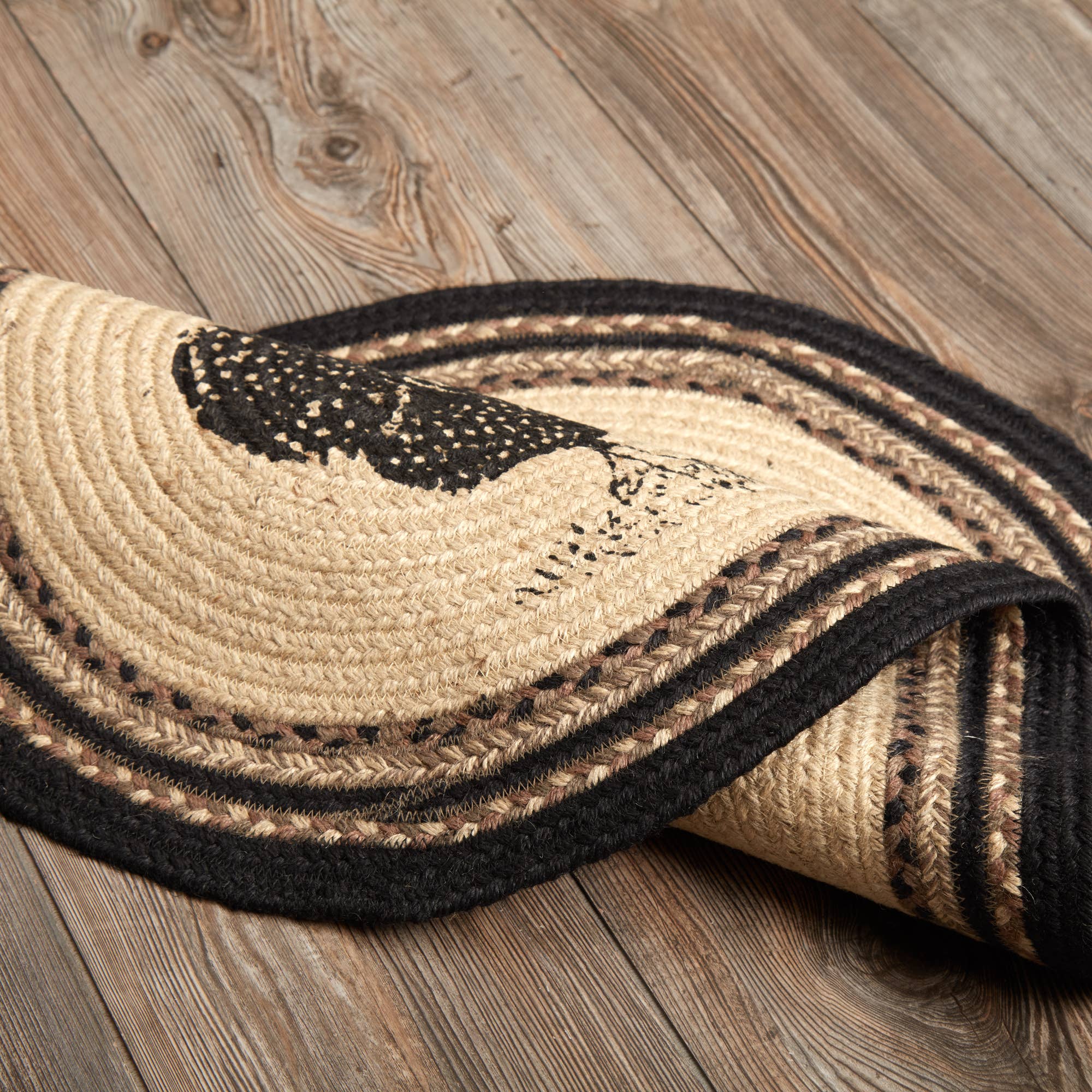VHC Brands VHC Brands - Sawyer Mill Charcoal Poultry Jute Rug Oval 20x30