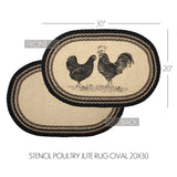 VHC Brands VHC Brands - Sawyer Mill Charcoal Poultry Jute Rug Oval 20x30