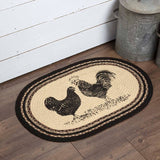 VHC Brands VHC Brands - Sawyer Mill Charcoal Poultry Jute Rug Oval 20x30