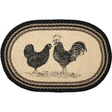 VHC Brands VHC Brands - Sawyer Mill Charcoal Poultry Jute Rug Oval 20x30