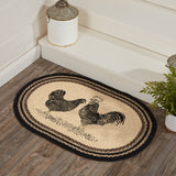 VHC Brands VHC Brands - Sawyer Mill Charcoal Poultry Jute Rug Oval 20x30