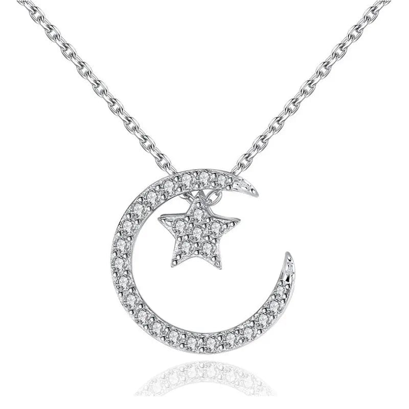 zhuhai rinntin jewelry co,. ltd sterling silver necklace Moon & Star Necklace