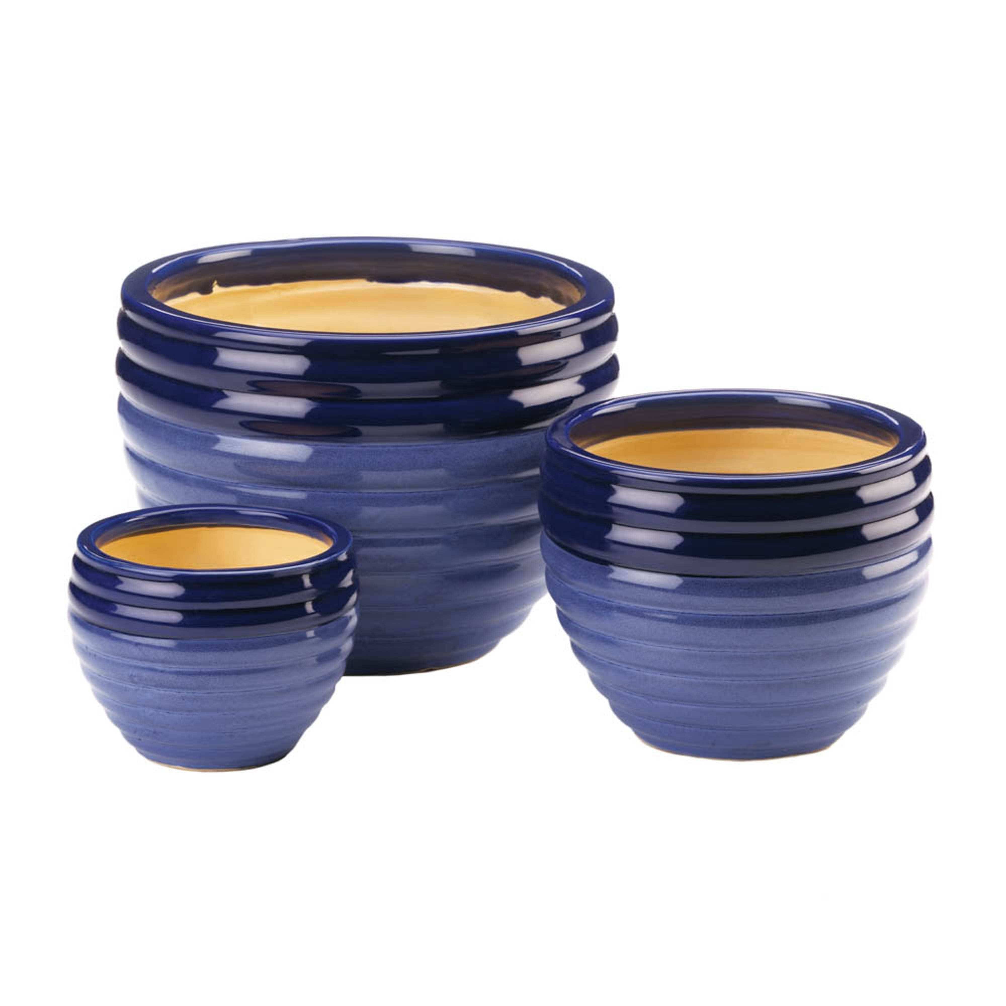 Zingz Home Zingz Home - Duo Blue Tone Planter Trio