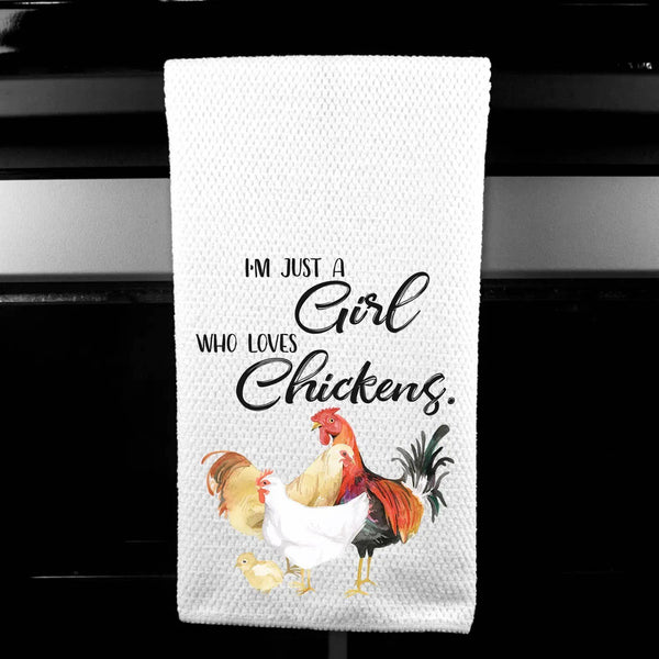 Chicken Lover's! The Pet that Poops Breakfast Lint-free Heavyweight  Embroidered Floursack Tea Towel