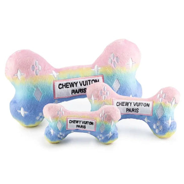 HAUTE DIGGITY DOG Chewy Vuiton Trunk Plush Dog Toy Set - MULTI