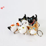 Kitty Cat Silicone Keychain with Bell So Cute!  5 Varieties*