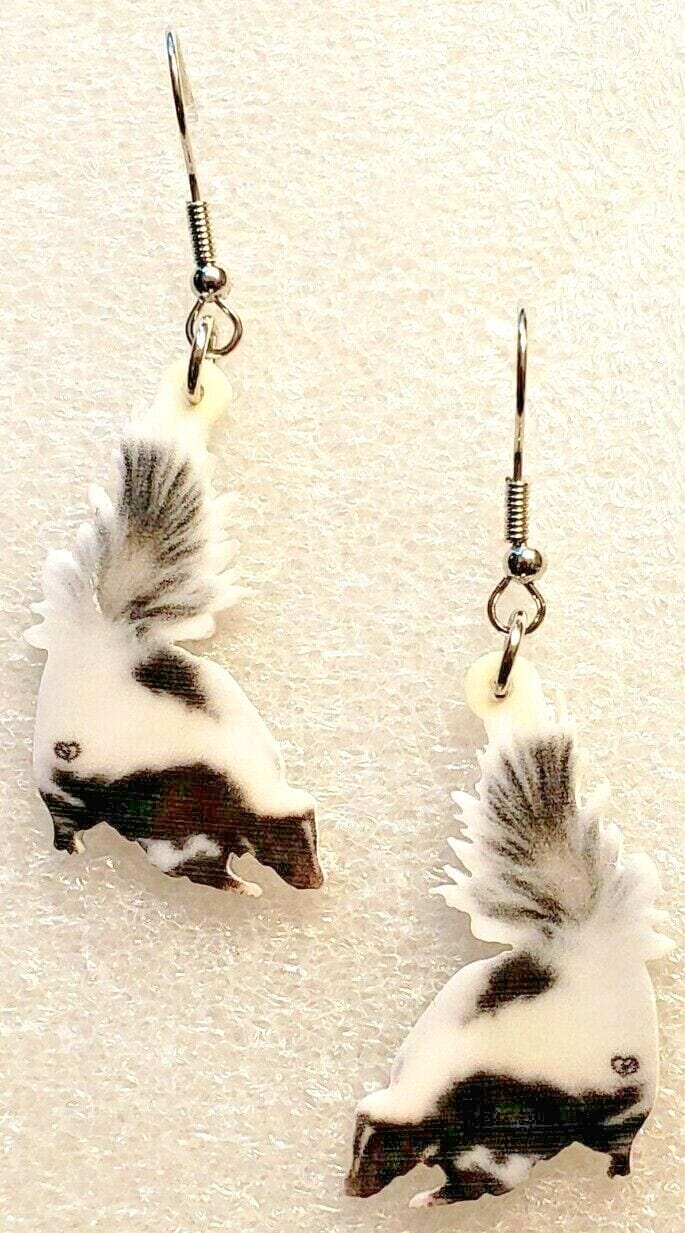 Ali Express Fashion Earrings Acrylic Animal Earrings Raccoon Gator Skunk Hedgehog Jaguar