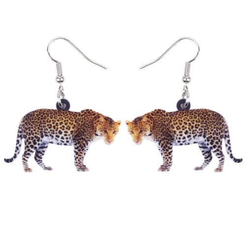 Ali Express Fashion Earrings leopard Acrylic Animal Earrings Raccoon Gator Skunk Hedgehog Jaguar