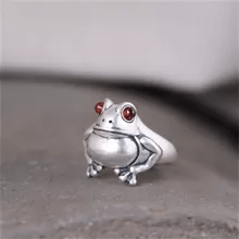 Ali Express Fashion Ring Frog Ring Fashion Ring Red Eyes Super Cute!