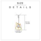 Alibaba - Bella Fine Fashion Jewelry-Necklace Guitar Necklace for the Rock and Rollers! 2-Tone Sterling Silver and 18k Gold Finish