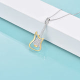 Alibaba - Bella Fine Fashion Jewelry-Necklace Guitar Necklace for the Rock and Rollers! 2-Tone Sterling Silver and 18k Gold Finish