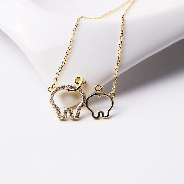 Alibaba - Booker Fine Fashion Jewelry-Necklace Best Friends Piggies, Pair of Pig Butts Necklace! Yellow, Rose or White Gold Plated
