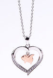 Alibaba - Booker Fine Fashion Jewelry-Necklace Flying Pig in a Heart with CZ Sterling Silver Necklace 18" Sliding Chain