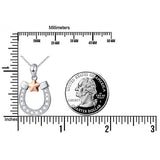 Alibaba - Booker Fine Fashion Jewelry-Necklace Lucky Horseshoe Sparkling Necklace Sterling Silver Rose Gold