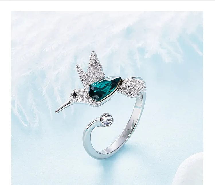 Alibaba CDE Jewelry SET-Fine Fashion 925 Silver Ring 2 Hummingbird Jewelry Sterling Silver