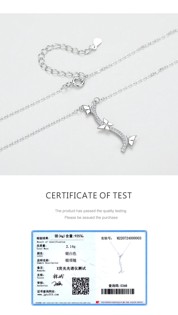 AliExpress-Alimay Butterfly Necklace Elegant Butterfly Necklaces and Ring in Fine 925 Sterling Silver with CZ