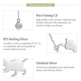 AliExpress - bamoer Fine Fashion Jewelry-Necklace Cat Necklace Sterling SIlver with CZ Ball Adjustable 18" Chain
