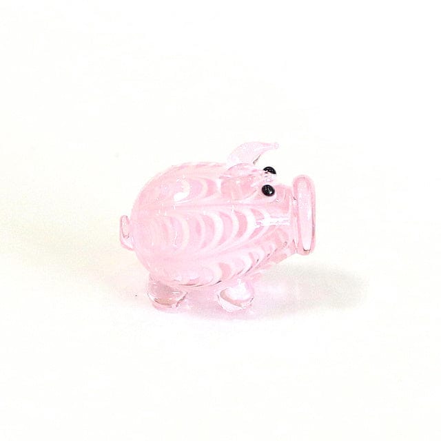 AliExpress Figurines 11 Pink Swirls Murano Glass Handblown Piggy Assortment