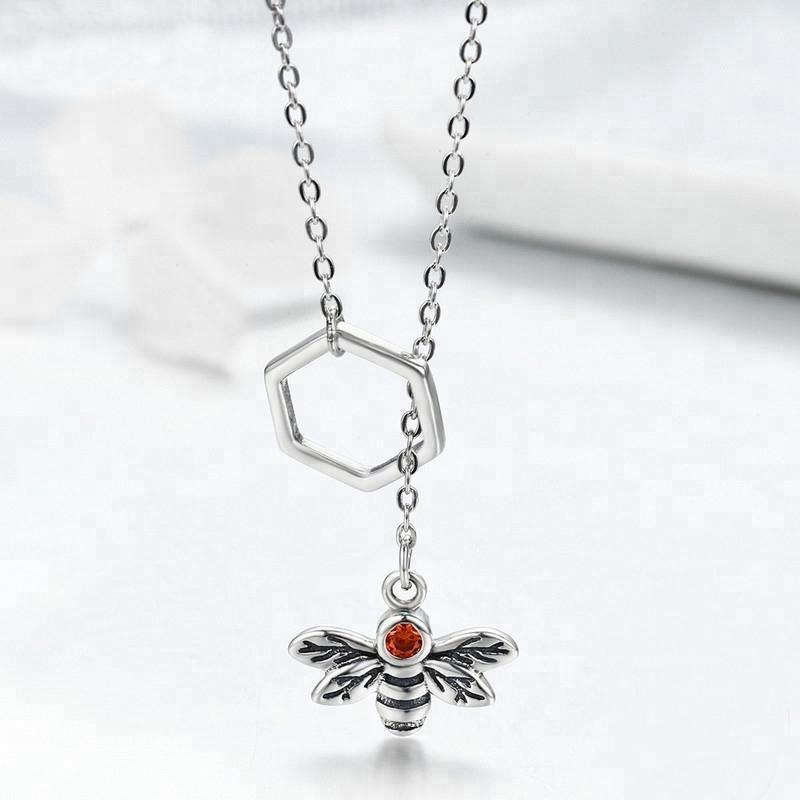 AliExpress Fine Fashion Jewelry-Necklace Bee with Lariat Necklace in 925 Sterling Silver