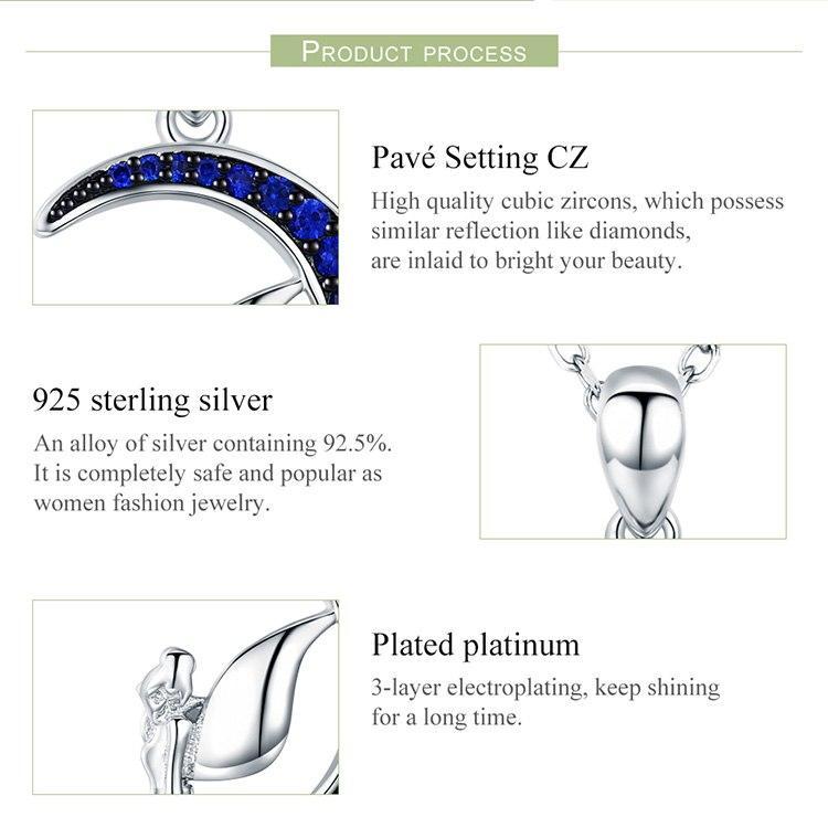 AliExpress Jewelry SET-Fine Fashion 925 Silver Fairy with Moon & Stars Jewelry in Sterling Silver, Ring and Necklace