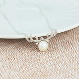 Deer Pearl Necklace and Earrings in 925 Sterling Silver