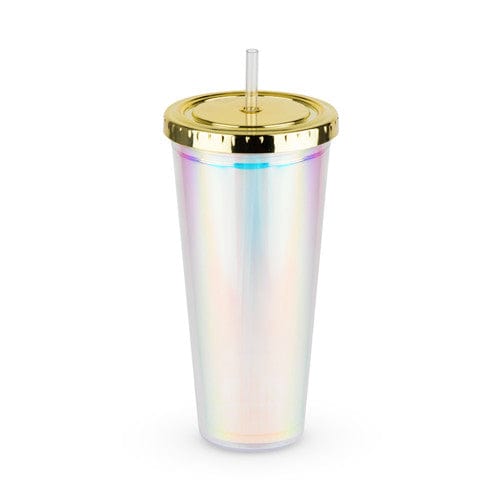 Blush Kitchen Iridescent Blush Sparkly Double Wall Drink Tumblers-Enjoy your drink, help rescued animals!  yay!