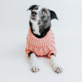 Cable Knit Pet Sweater - Pink by Sassy Woof