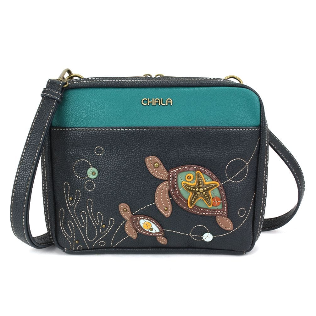 Chala Handbags and Clutches Crossbody Turtle Collection by Chala-Keychain/Cellphone Xbody/Totes