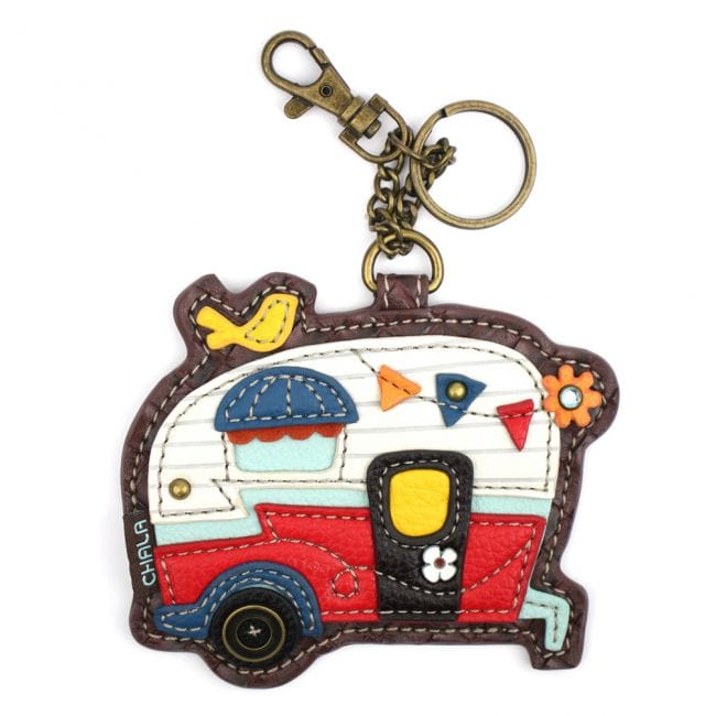 chala Handbags, Wallets & Cases Happy Camper Collection Keychain FOB Coin Purse Crossbody Vegan