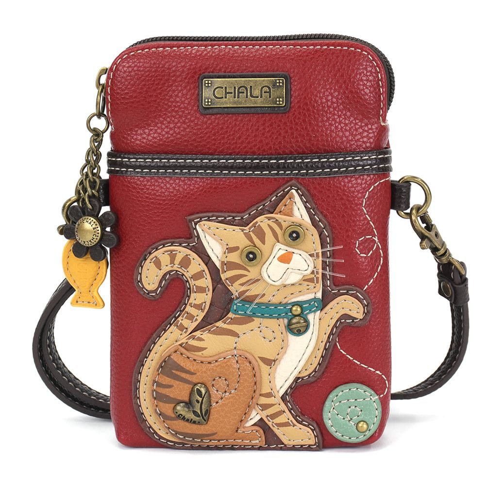 Chala keychain vegan Orange Tabby Cellphone Crossbody TABBY CAT-Orange Keychain and Crossbody Bag Vegan