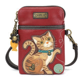 Chala keychain vegan Orange Tabby Cellphone Crossbody TABBY CAT-Orange Keychain and Crossbody Bag Vegan