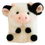 Cute Plush Pig, Cow, Panda & Hamster Keychains Large 5.5" Stuffed Fat Animals
