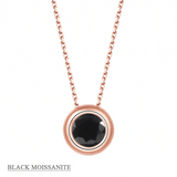 Coco-Alibaba jewelry Moissanite 1ct Colored GRA Bezel Set Jewelry 925 Sterling Silver Lasting Beauty Plating