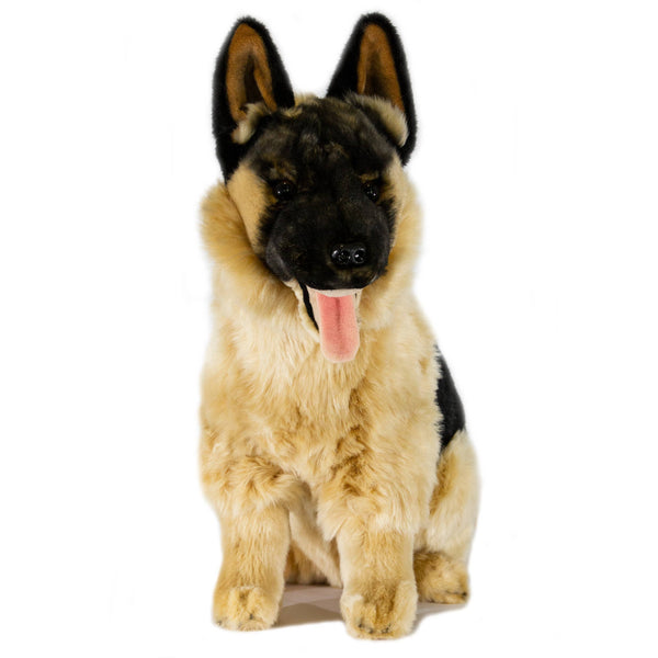 Realistic Medium Size German Shepherd Plush Stuffed Dog Size 42cm/16.5