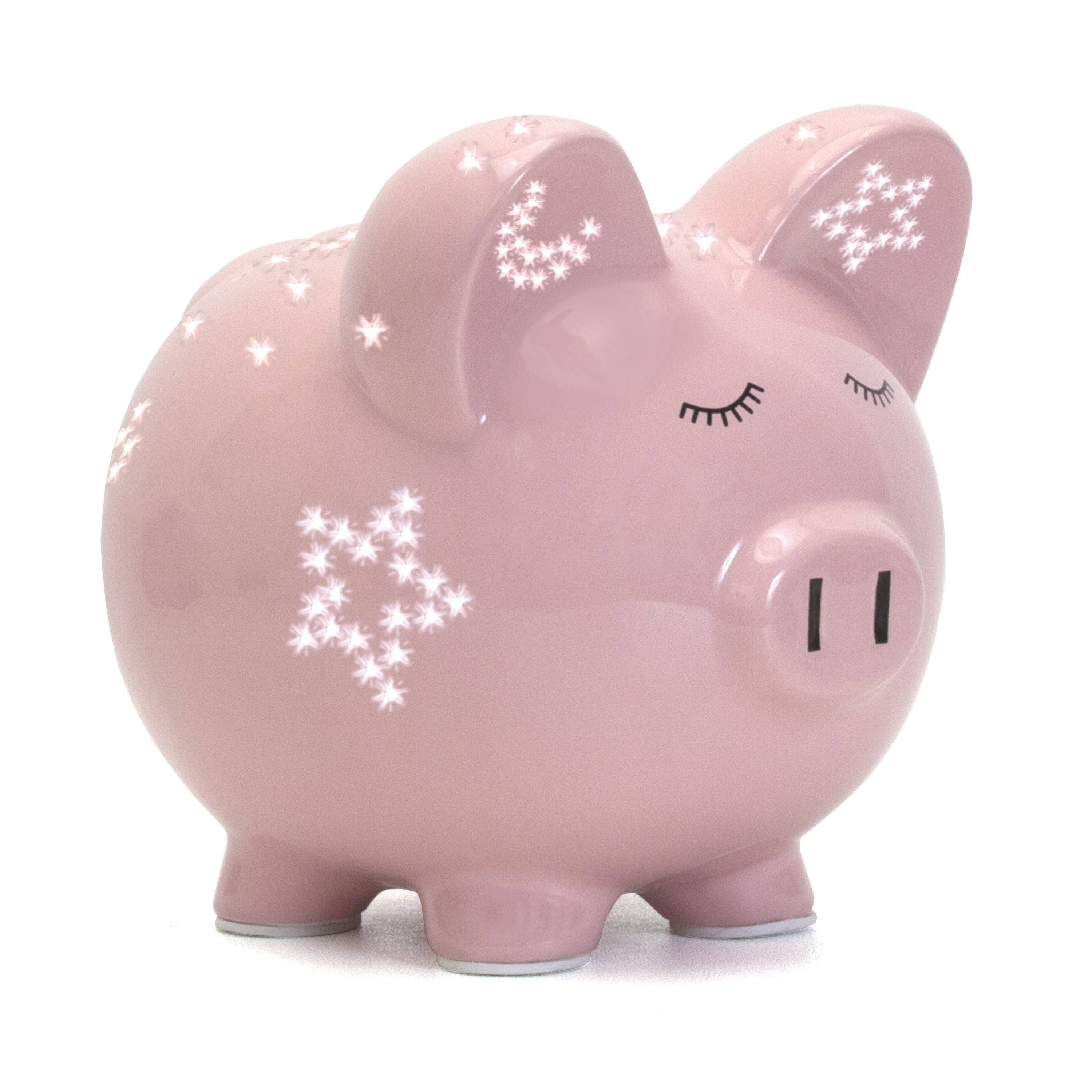 FAIRE - Child to Cherish Decor Light Pink Hand Painted Piggy Banks or Night Lights for Children-Gorgeous! *