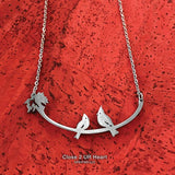 FAIRE - Close 2 UR Heart Fashion Jewelry Cardinals Wild Bird Necklaces Stainless Steel Bar Pendant Made in the USA
