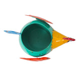 FAIRE - Continental Art Center Lawn Ornaments & Garden Sculptures Mini-Chicken Planter Colorful Metal Art