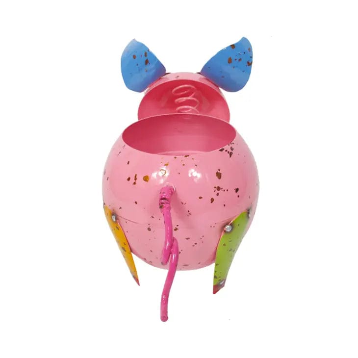 FAIRE - Continental Art Center Mini Pig Planter Colorful Mini Pig Planter Painted and Enameled