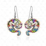 FAIRE - Copper Arts Fashion Jewelry Sleeping Cat Copper Earrings Hand-Made in the USA, cute & colorful!