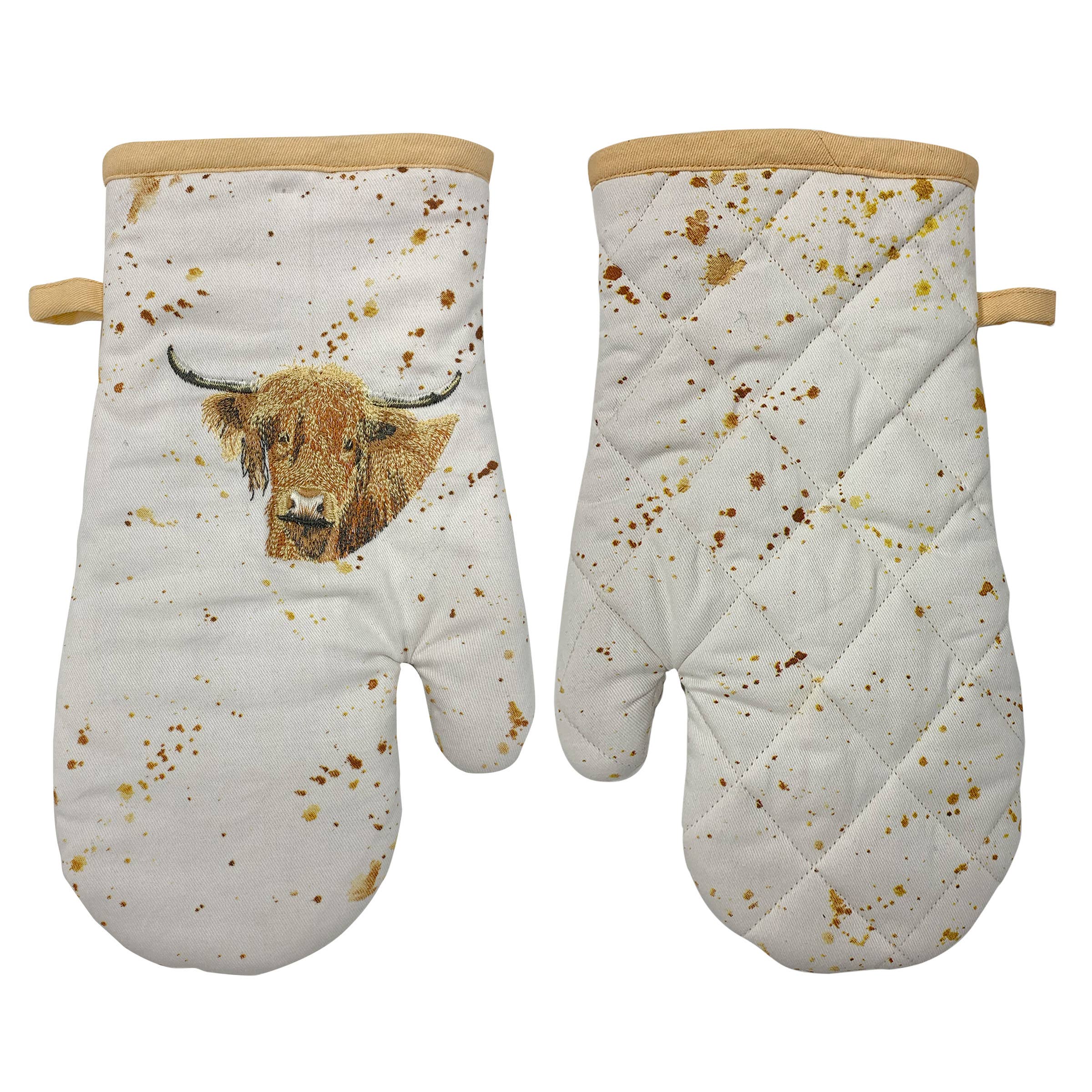 Faire: EastWest oven mitt HIGHLAND COW ORGANIC SINGLE OVEN GLOVE