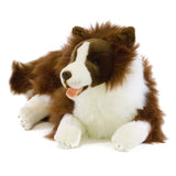 FAIRE: FurTastic Friends by Bocchetta Plush Toys Chocolate Border Collie Realistic Eco Friendly Plush Size - 62cm/24"