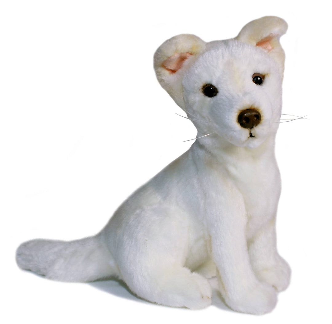 FAIRE: FurTastic Friends by Bocchetta Plush Toys plush dingo Creamy White Australian Dingo Small Size 25cm/10" Realistic Stuffed Animal